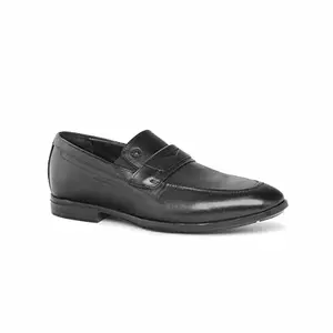 Ruosh Men Black Solid Leather Formal Shoes