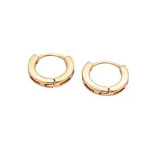 Classic Golden Slit Hoop Small Hoops for Women & Girls ? Lightweight Jewelry