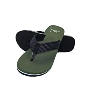 Xstar Flip Flops for Men | Comfortable Indoor Outdoor Fashionable Slippers for Boys (Size 11, 12, 13, 14) (Olive Green, numeric_14)
