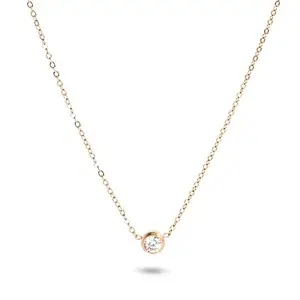 PALMONAS 18k Gold Plated Stone & Strand Necklace for Women - Gift for Girls & Women | Waterproof & Anti-Tarnish Necklace