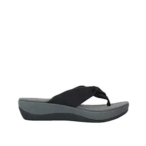 Clarks Women's Black Textile Fashion Sandals - 6 UK (39.5 EU) (26134252)