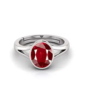 TODANI JEMS 6.25 Ratti Natural Certified Ruby Manik Gemstone Panchdhatu Ring for Men & Women