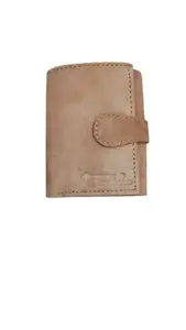 Shree Fashion Men's Genuine Leather Three Fold Wallet (Genuine Leather, Camel Colour)