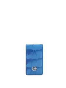 Da Milano Genuine Leather Blue Bifold Money Clip with Multicard Slot (1119C)
