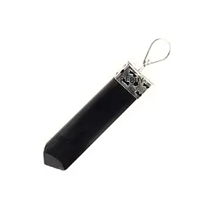 REBUY Black Tourmaline Pencil Pendant For Unisex