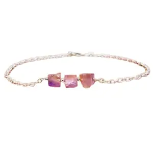 RRJEWELZ Ametrine Bracelet for Men & Women – 7-8mm Tumble Rough Purple Beads – 7 inch with Silver Plated Clasp – Healing, Fashion, Gift, Spiritual, Yoga|LCBR_RR_00498