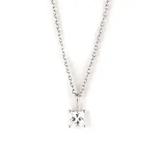 Shaya by CaratLane Dusk Till Dawn Solitaire Pendant Necklace in 925 Silver