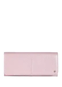 Satya Paul Metallic Faux Leather Pink Wallet for Women