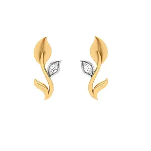 P.C. Chandra Jewellers Women 22Kt (916) Yellow Gold Leaves Drop Earrings - 0.9 Grams