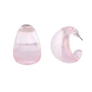 Voylla Resin Eternal Echo Hoop Earrings |Earrings For Women|Hoops Earrings For Women|Casual|Party|Gift For Women|Work And Office|Resin Earrings|