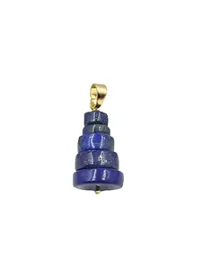 Exclusive Natural Lapis lazuli Gemstone pendant Wheel Shape Beaded pendant Gold pendant Handmade jewelry Beautiful pendant Stylish Gift for her