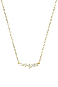 Gold-Plated Cubic Zirconia Pendant Necklace for Women & Girls | Elegant Crystal Design | Lightweight Stylish Chain | Fashion Jewellery for Parties & Gifting