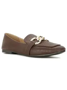 Bata Women's Slip-on Loafer - Brown (8 UK) (5514009)