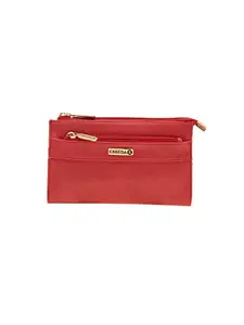 ESBEDA Red Solid Pu Synthetic Material Wallet for Women