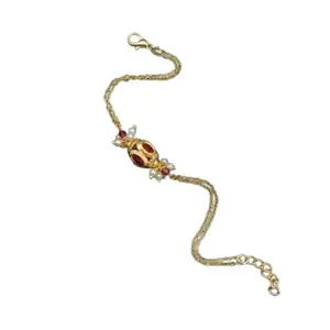 Generic Gold Brass Bracelet for Women | Ruby | Free Size | 29s0yt_Bracelets_FS