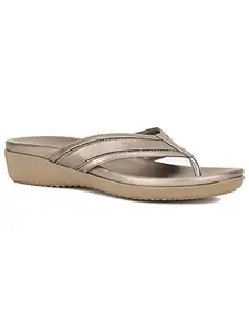 Bata Women Daphne Thong Flats, Gunmetal, UK 5, (5712749)