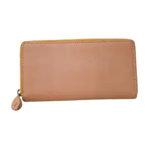 Lamek Pink Matte Leather Wallet for Women