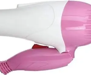 1000 Watt Folding Hair Dryer, Compact Design, Lightweight, Easy Storage, Pink