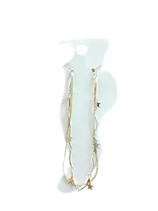 Stay Gold Star Hoop Earrings, Gold, One Size