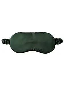Mackly Womens Solid Satin Eyemask, Forest Green
