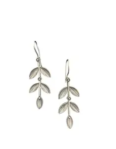Leaf Shape Stylish Ear Tops Drop Earrings for Women and Girls Wedding Gift for Girlfriend Oxidised Silver Earrings