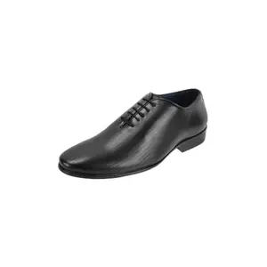 Mochi Men's Black Faux Leather Stylish Formal Shoes UK/7EU/41(19-582)