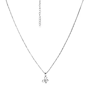 ZAVYA 925 Sterling Silver Butterfly Cubic Zirconia Anti Tarnish Rhodium Plating Pendant Necklace | Gift for Women and Girls | With Certificate of Authenticity and 925 Hallmark