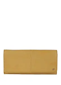 Satya Paul Yellow Faux Leather Wallet for Women