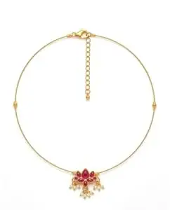 SHREE HOMESAGE Traditional Invisible Gold Plated Kundan Pendant Necklace | Traditional Indian Jewelry for Women & Girls