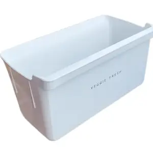 OM PLASTICS Vegetable Box For Fridge Compatible With Whirlpool Single Door 180 To 205 Liter New Model Refrigerator White Plastic Pack Of 1 PART CODE -W10418585 MATCH & BUY