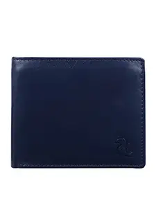 KARA Navy Genuine Leather Wallet for Men with Coin Pocket - Men's Leather Wallet with Multiple Card Slots