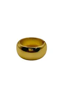 Driara bracelet 030 Bold Dome Gold Ring for Men & Women | Chunky Statement Artificial Jewellery | Anti-Tarnish Smooth Finish