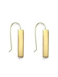 Sleeky Affair Gold-Plated Brass Drop Earrings By Studio One Love