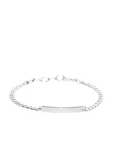 Carlton London Silver-Toned Rhodium-Plated Bracelet