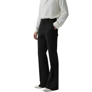 Comforts Formal Bellbottom Lycra Pants for Men, Flared Leg Dress Pants