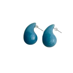 Blue Stud Earrings, Gold-Tone, Anti tarnish