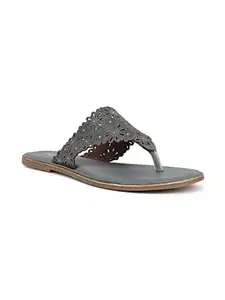 Bata Women's Lee Thong Grey Fashion Slippers-6 UK (39 EU) (5712801)