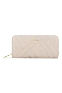 Van Heusen Women Polyurethane Beige Solid Casual Wallets,White