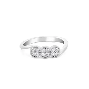 TOUCH925 Eternal Circles Silver Ring | Pure 925 Band with Overlapping Design | Adjustable Jewellery for Women | Anti-Tarnish & Skin-Safe Finish
