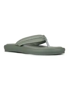Inc.5 Womens Green Casual Solid T-Strap Slip-On Flat Sandals
