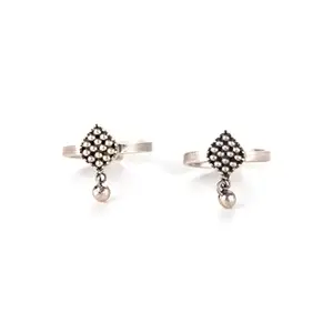 Shaya by CaratLane Antique Ammachis Bazaar Wali Adjustable Toe Rings For Women in 925 Silver