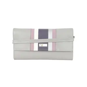 Baggit Women Grey Wallet XL Size | Ladies Stylish Sling Purse Bag | Credit Card Money Holder