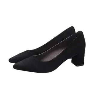 GLO GLAMP Block Heel Sandal Comfortable Heel For Women's and Girl's (black, 3)