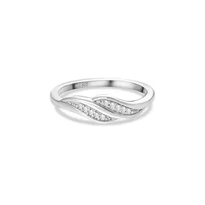 Ornate Jewels 925 Silver AAA Grade American Diamonds Love Band Ring for Women and Girls | With Certificate of Authenticity & 925 Stamp | Life-time Warranty*