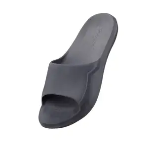 Kraasa Cloud Slippers for Men | Pillow House Slides | Non-Slip Bathroom Shower Sandals | Cushioned Thick Sole Grey UK 6