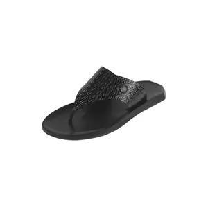Metro Men's Black Synthetic Stylish Slippers UK/8 EU/42(16-1154)
