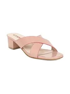 BATA womens Aloy Mule Pink Heeled Sandal - 5 UK (6715057)