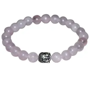 STONE GEMS GALLERY Buddha Beads Bracelet For Men Genuine Rose Quartz Bracelet Original Certified igl गुलाबी क्वार्ट्ज़ ब्रेसलेट हस्तनिर्मित रोज क्वार्ट्ज़ ब्रेसलेट Excellent A+Quality For Birthday Gifts