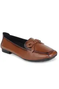 Zoom Shoes Premium Leather Comfortable Lightweight Bellies for Women with Rubber Sole Ideal for Casual Wear Beige
