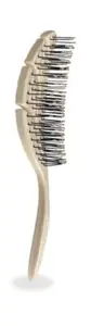 Feelhigh Hair Detangler Leaf Vent Brush Comb Hairbrush Biodegradable for Women (Beige)